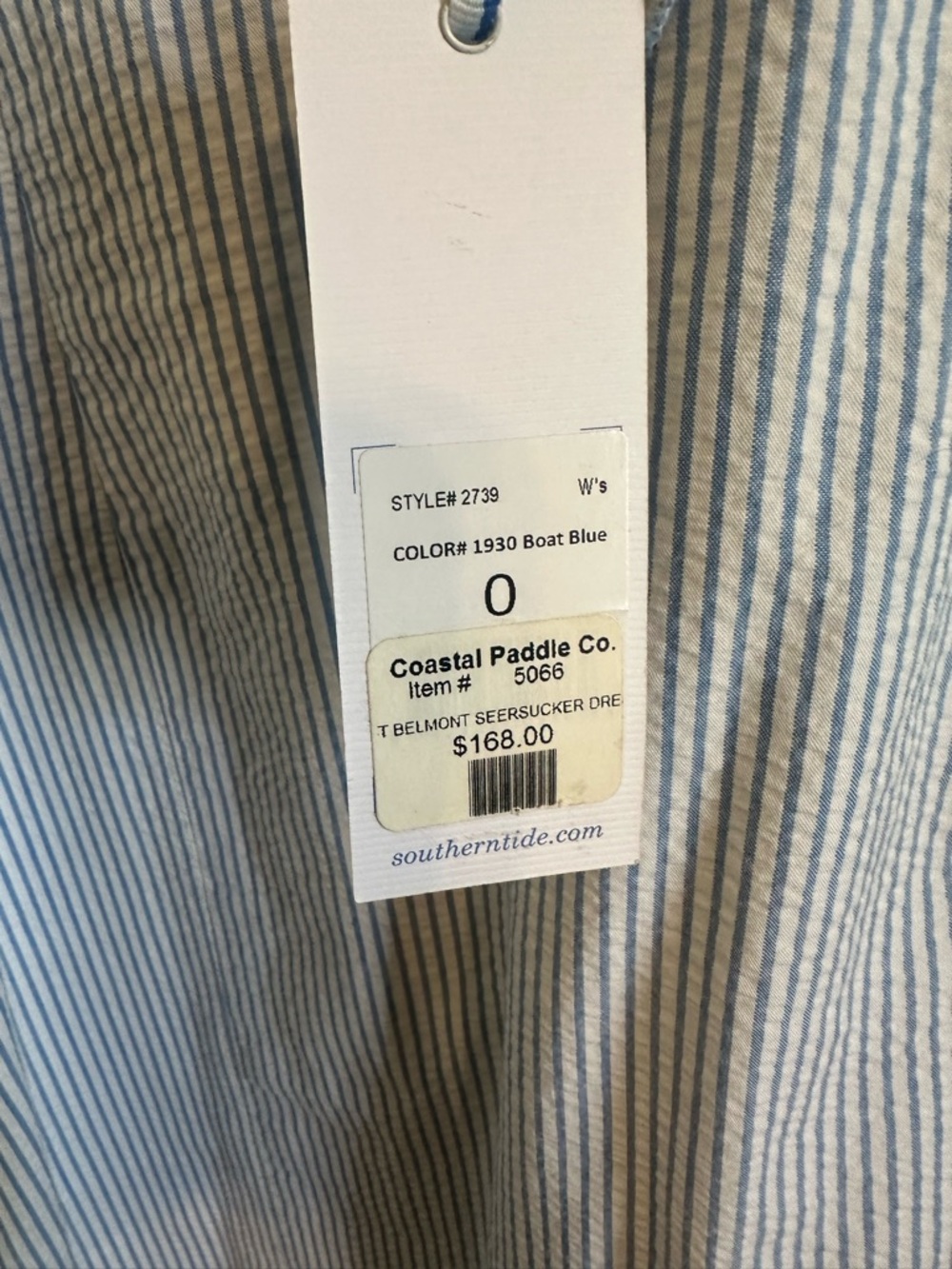 Southern Tide Light Blue Ruffle Back Sleeveless Shift Dress NWT - Picture 4 of 4